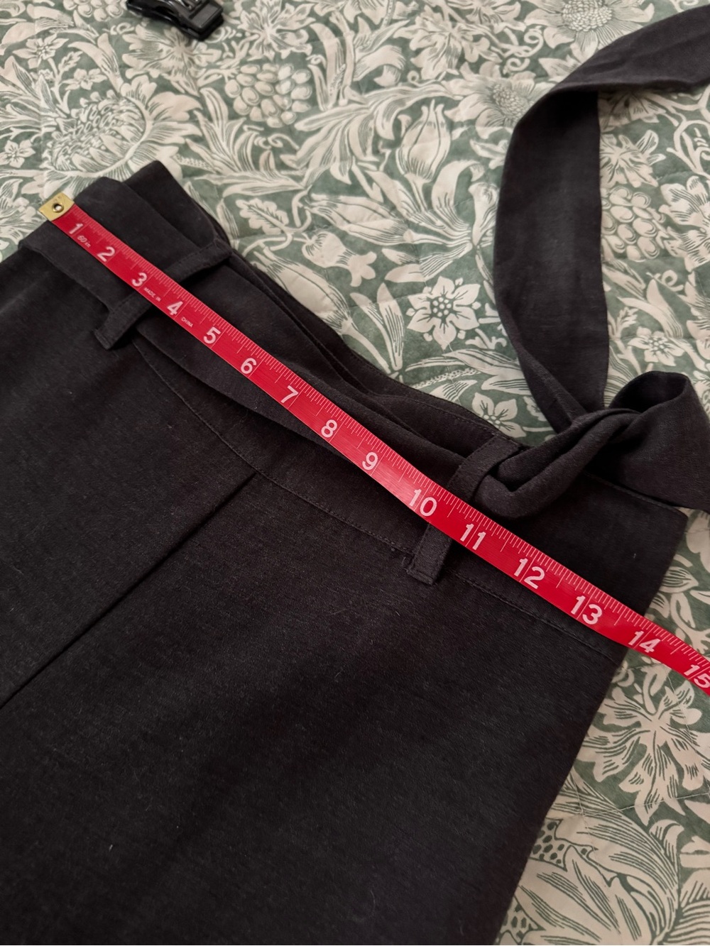 Frances Valentine Black Wide-Leg High Waist Trousers Sz 4 - Picture 6 of 11